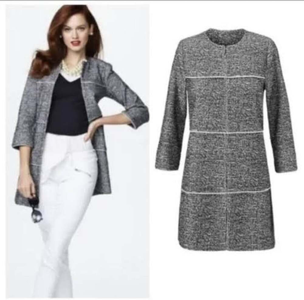 Cabi The Times Jacket Size XS Black White Gray 5299